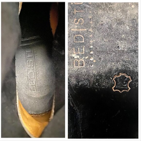 Bed Stu Black Suede Mid Calf Boots, chunky heel, Size 6 - Picture 8 of 16